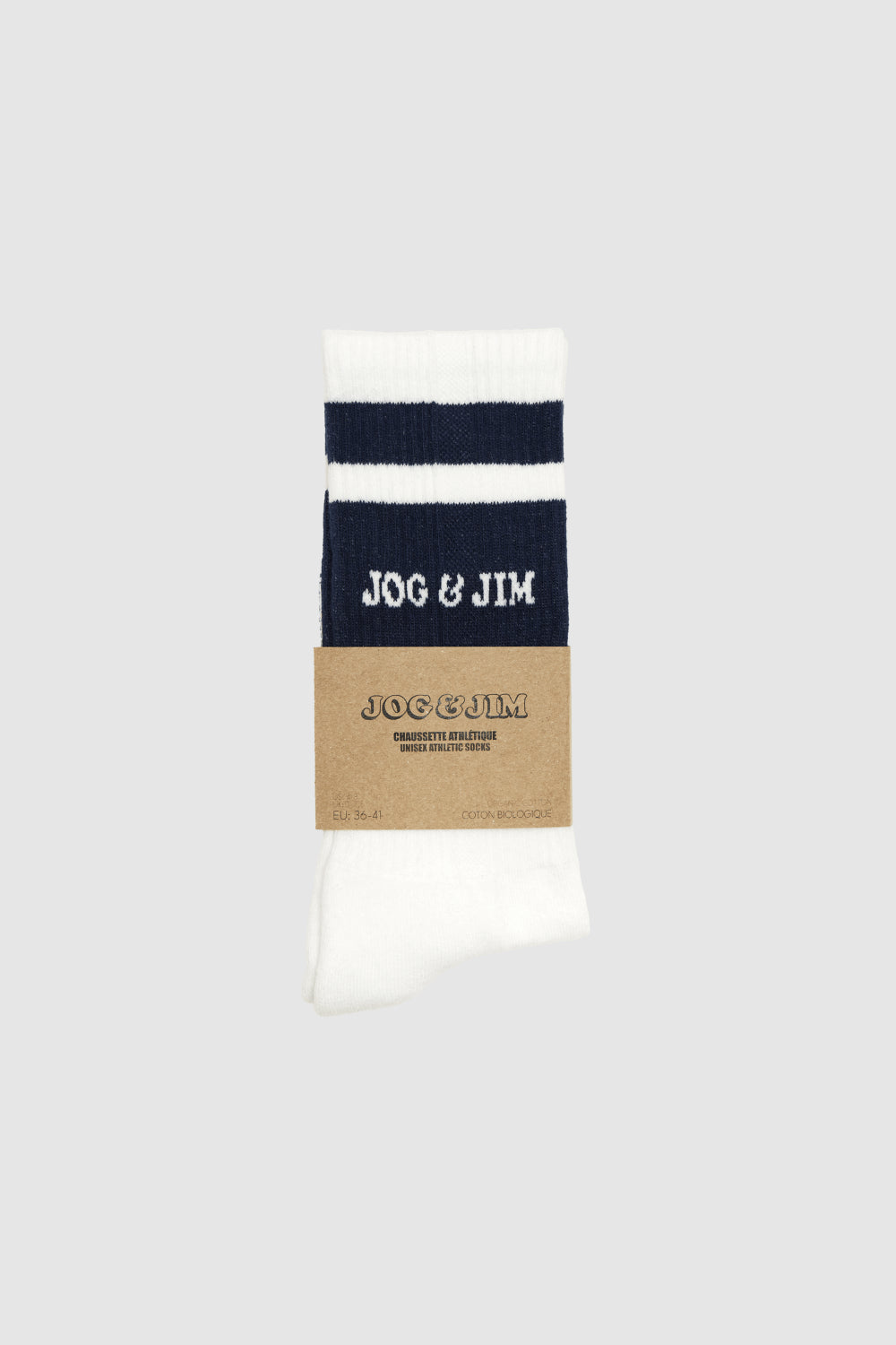 JOG & JIM- CHAUSSETTES DE SPORT ATHLÉTIQUE BLEUES- Chaussette