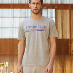 JOG & JIM- T-SHIRT GRIS FITNESS CLUB- T-shirt