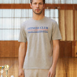 JOG & JIM- T-SHIRT GRIS FITNESS CLUB- T-shirt